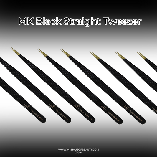 MK Black Straight Tweezer